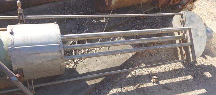 Used Homogenizer, Hill, 30 HP, S/st, In Tank, 6" dia., 60" long #S743017