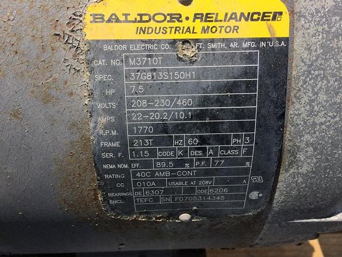 Used Baldor 7.5 HP 3/60/208-230/460 volt motor