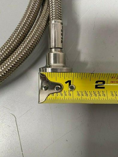 Used Stainless Steel 77" Flexible Braided Hose w/ 1/2" Sanitary Fittings