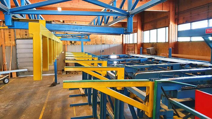 Used Hundegger K2-4 BHF joinery line  for log house production