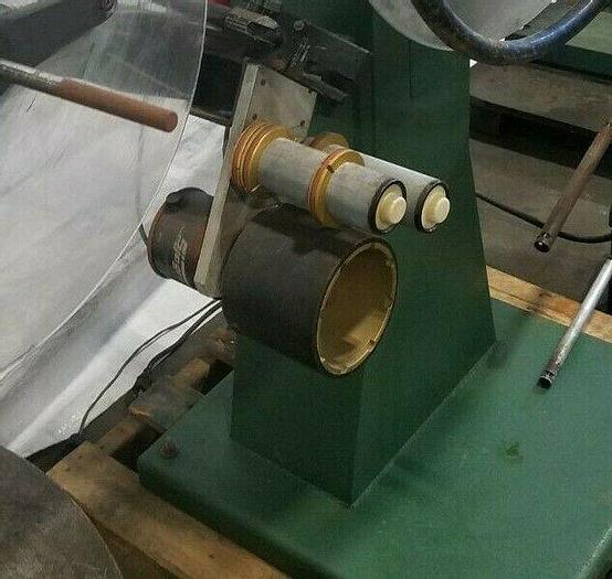 Used PA Industries Motorized Stock Material Payoff Reel Feed to Press