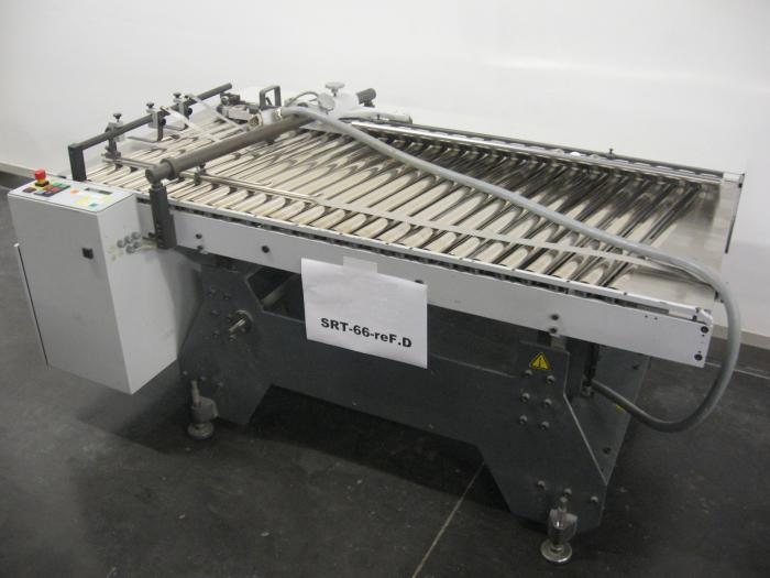 Used Heidelberg Stahl mobile heightadjustable inclined roller table SRT 66 FreD (Finishing Station) 2002