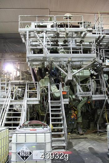 Used 290" Trim Complete Fourdrinier Paper Machine, with Metso Dilution Control Headbox #43932