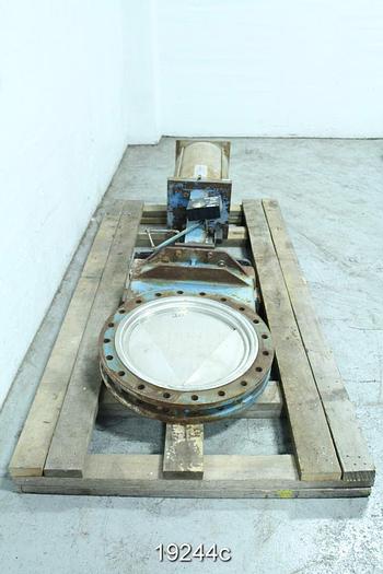 Used Dezurik  V-Port Knife Gate Valve, 20", Air Operated #19244