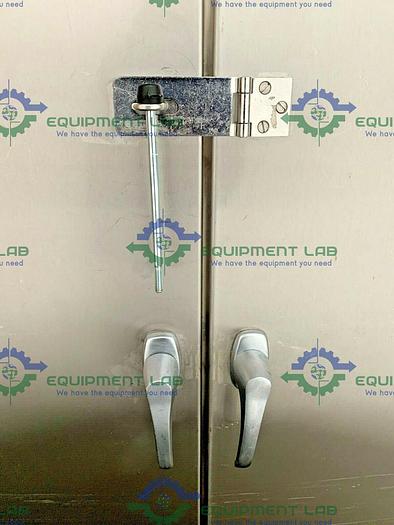 Used Mobile Stainless Steel Storage Cabinet on Casters 60" x 18" x 80"