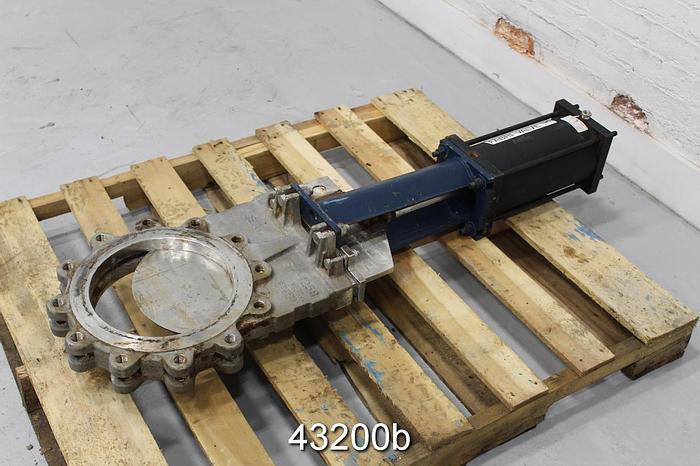 Used Fabri-Valve 10" Air Operated Knife Gate Valve #43200