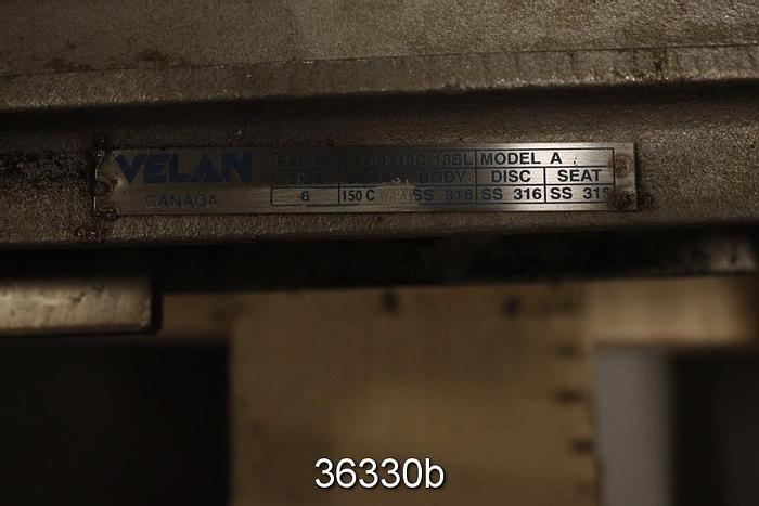 Used Velan 6" Hand Operated Knife Gate Valve #36330