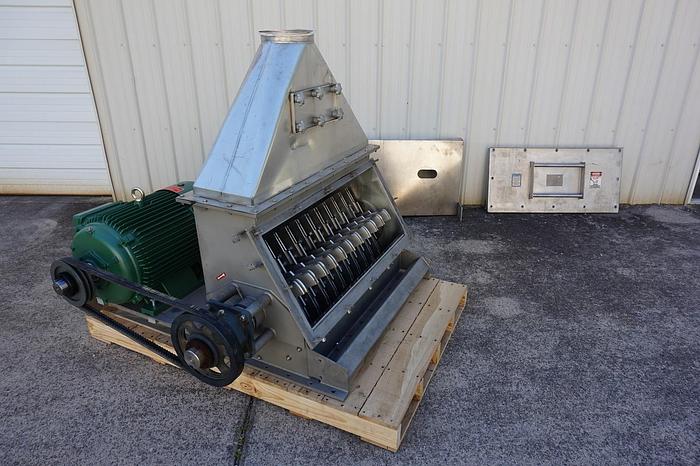 Used 16″ x 36″  M & P FOOD GRADE HAMMERMILL – T-316L S/S – 40 HP (#9485)