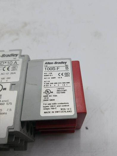 Used Allen-Bradley 100-C09D10 Ser A 100S-F Ser B