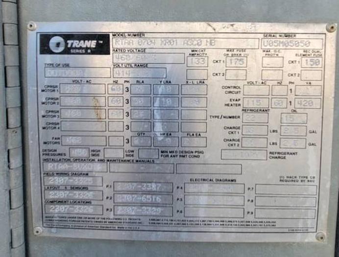 Used 70 Ton Trane Chiller