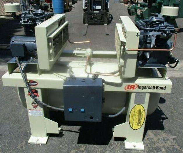 Ingersoll Rand Duplex 2-2475E5, 2 x 5hp Air Compressor, 120 Gallon Tank 208V 3ph