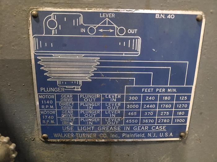 Used Walker-Turner Metal Band Saw