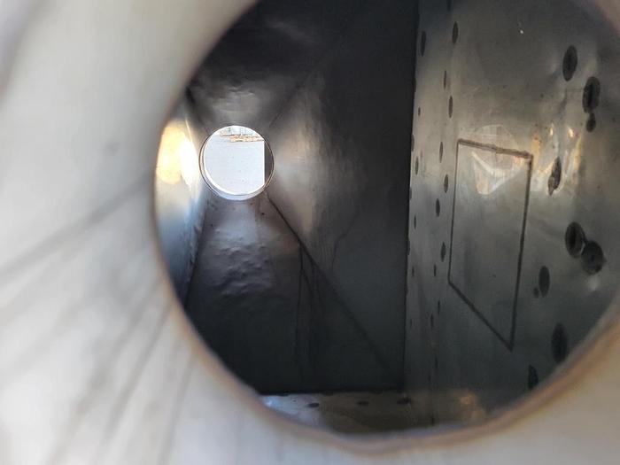 Used Hopper, 50 CF, S/st, 51" x 30" x 72", Cone Bottom, B #S744199