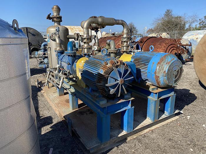 Used SIHI DUPLEX LIQUID RING VACUUM PUMP - LPHR 75340 - 100 HP - 316 S/S