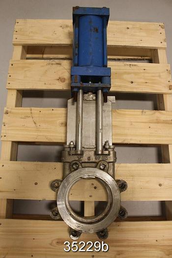 Used Tyco 6" Air Operated Knife Gate Valve #35229
