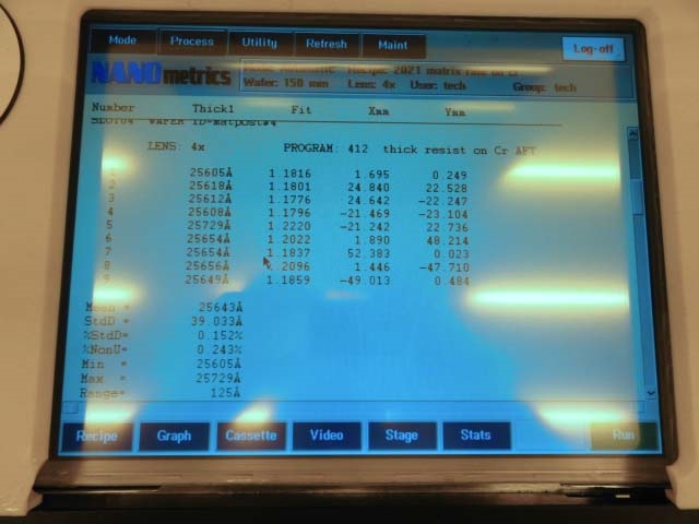 Used NANOMETRICS  Nano 8000X