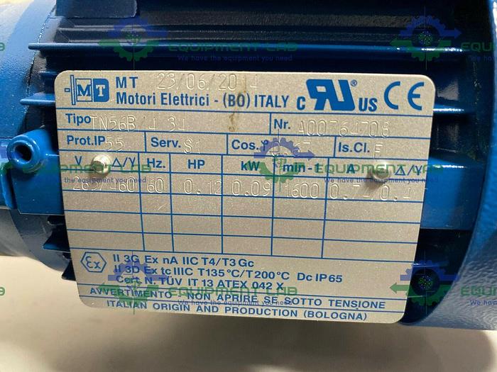 Used Dropsa 0989001 Hydraulic Pump Station w/ MT .12 HP TN56B Motor & Tramec Gearbox