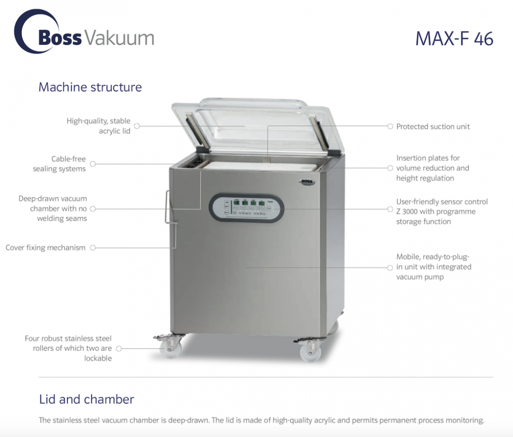 Used Boss Max-F46 vacuum machine