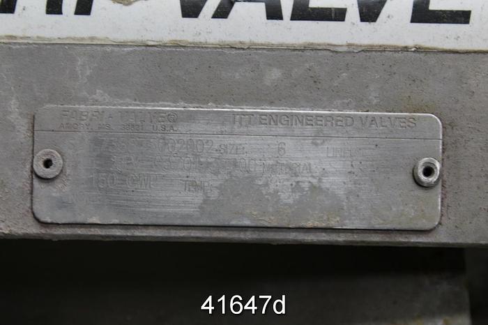 Used Fabri-Valve 6" Hand Operated Knife Gate #41647