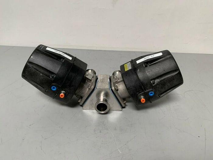Used ITT Advantage 316L 90 PSI Diaphragm Actuator w/ 1 1/2" Sanitary Fittings