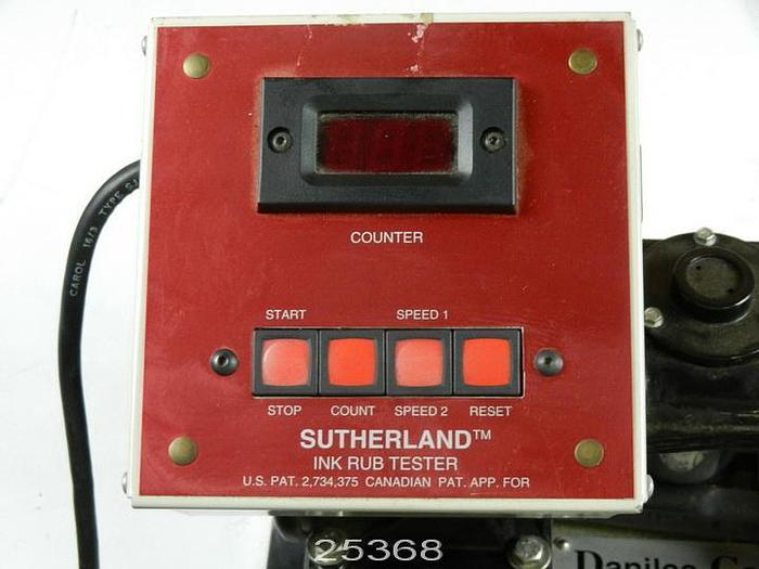 Used Danilee D5305 Sutherland Ink Rub Tester, For Ink Rub Test As Per Astm D-5264-92 #25368