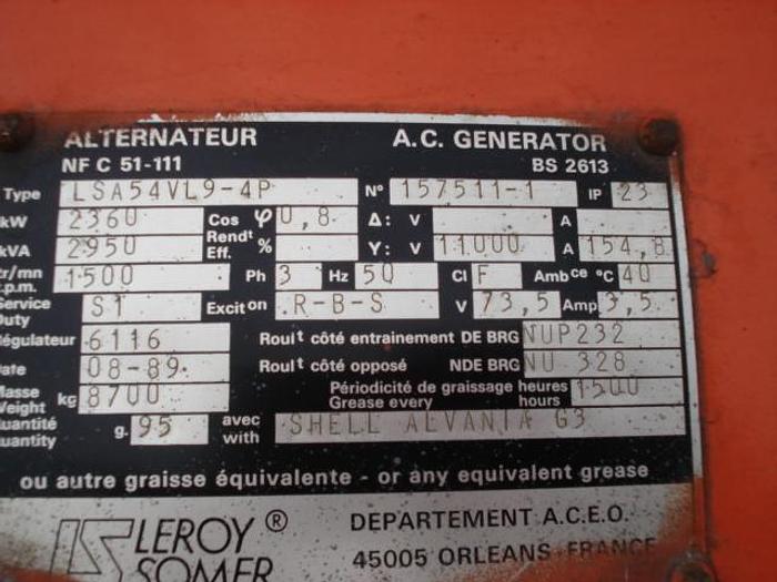 Used 1989 Leroy-Somer - 2950 KVA