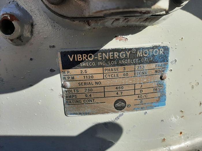 Used Scren, Sweco, 48", S/st, Single Deck, 2.5 HP #S744347