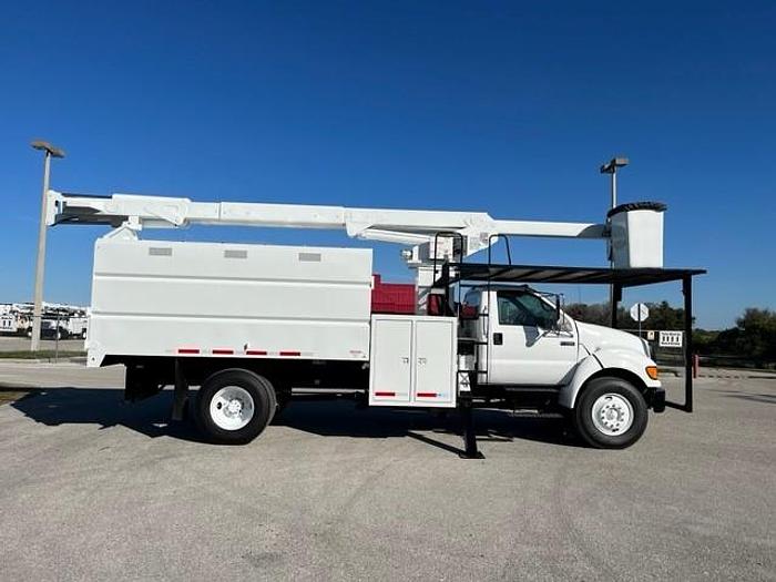 Used C59623 Terex Hiranger XT60 65ft Bucket Boom on 2010 Ford F750 Forestry Dump Truck