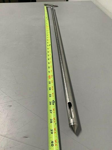 Used Stainless Steel Pointed-Plunger Lance Sampler Probe w/ 35" Rod