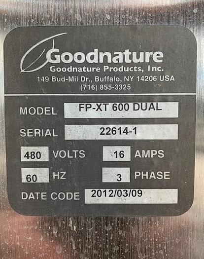 Used GoodNature Flash Pasteurizer Model FP-XT 600 Dual