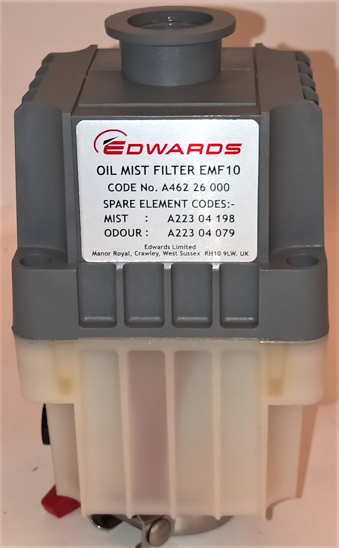 New open box Edwards RV8 Rotary Vacuum Pump with EMF10 Oil Mist Filter
