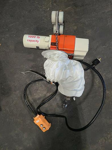 Used Carpenter Harrington Crane Hoist 1000 Lbs Capacity CLEAN ROOM Medical Stainless