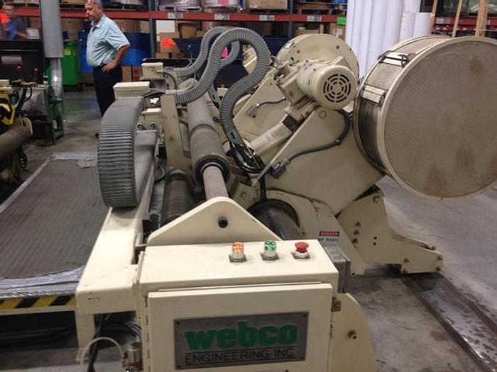 Used 84" FACE WEBCO TWO DRUM SLITTER REWINDER, 72" UNWIND DIA.