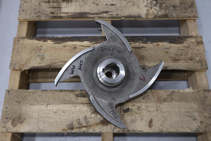 Used Goulds 3175 3x6x14 2/4-Vane Impeller #44127