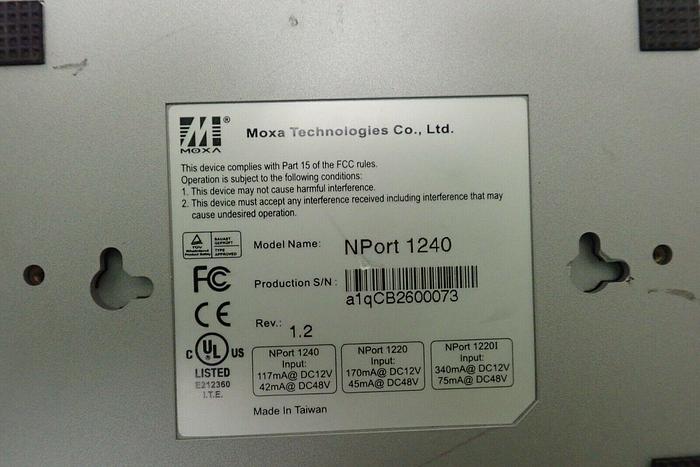 Used Moxa Model NPort 1240 USB to 4-port Serial Hub
