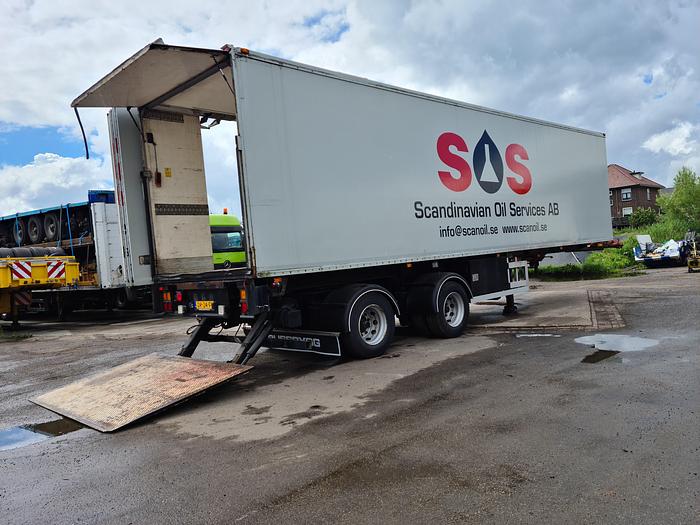 Used 2003 HFR 2 AXLE/ CITY/ FRIDGE TRAILER/ OPEN SIDE/ LOADING LIFT STEERING AXLE FRIDGE UNIT