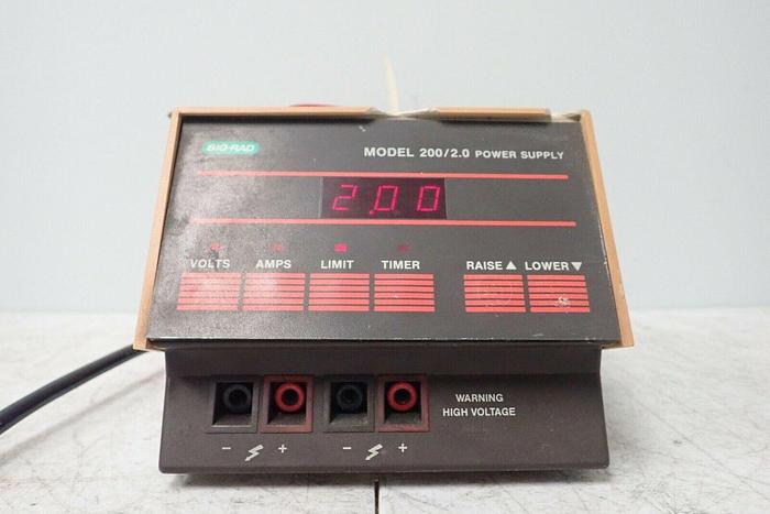 Used Bio-Rad Model 200/2.0 Electrophoresis Power Supply with Cable