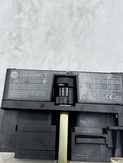 Used A-B Allen Bradley 194R-NJ030P3
