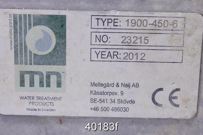 Used Mellegard Type 1900-450-6 Cross Screen XS #40183