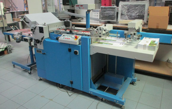 Used Griesser & Kunzmann pocket folding machine for small folds GUK FA 454FL2 S520