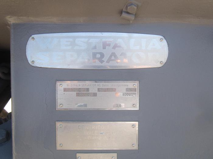 Used Centrifuge, Decanter, Westfalia, Mdl CA 365-01-00 #S733382