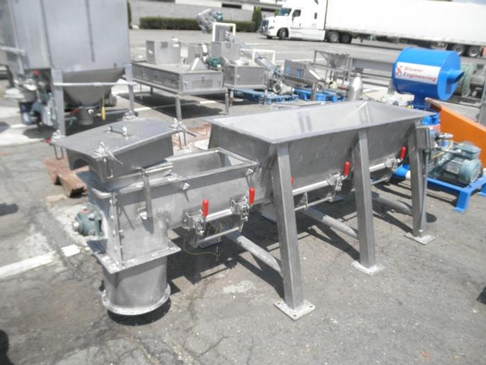 Used Hopper, 150 CF, S/st, 50" X 36" X 9', Live Bottom Bin #S740528