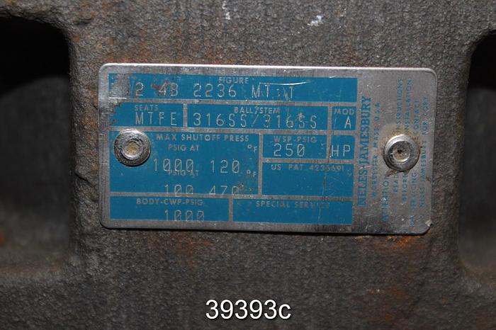 Unused Neles Jamesbury 2" Series 4000 Manual Ball Valve, IMO-203, 2 4B 2236 MT 1 #39393