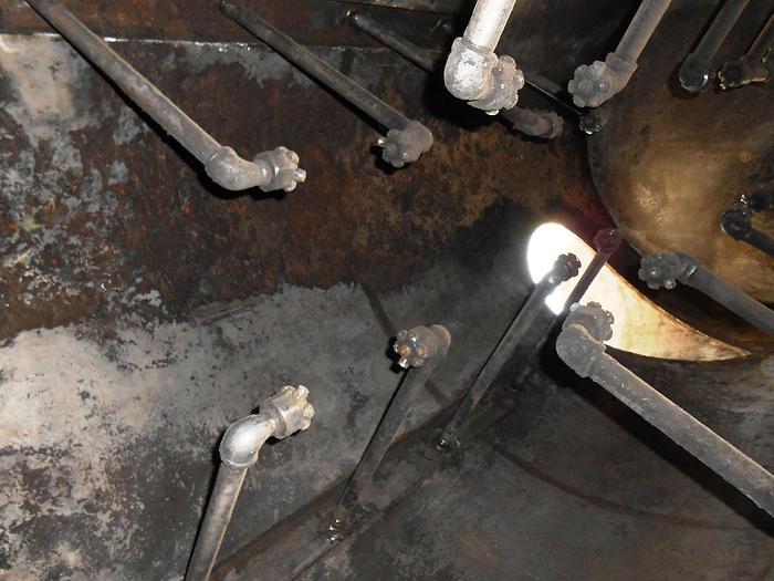 Used Tank, 1,600 Gallon, 316 Stainless Steel, 60" x 11', Carbon Steel Legs #S742089