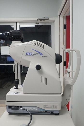 Used Topcon TRC-NW8F Myd/Non-Mydriatic Retinal Camera W/ Power Table & Nikon Camera