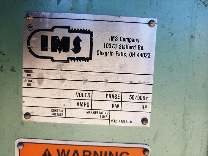 Used Grinder, Plastic, Scrap, 15 HP, IMS, Model LP-187-SC #S744868