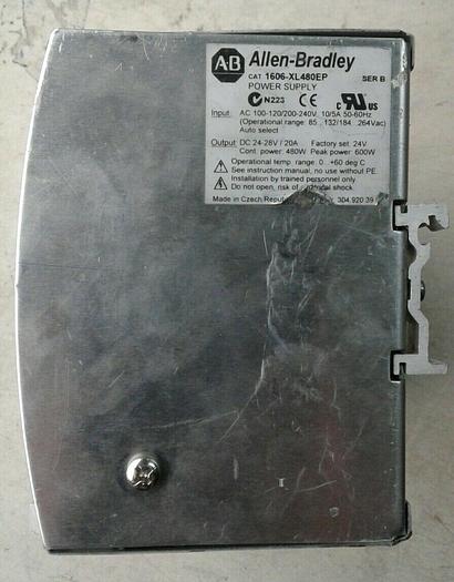 Used Allen Bradley 1606-XL480EP Ser B Power Supply 24-28VDC 20A