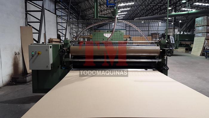 Usado 2000 Talleres March SL Línea de prensado para recubrimiento de tableros enchapados