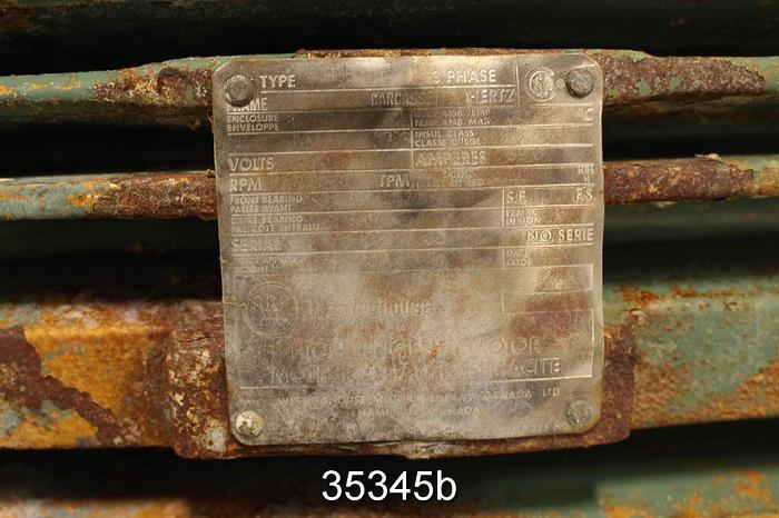 Used Westinghouse HSB 100 Hp, 1775 RPM, 575 Volts, 405T Frame Ac Motor #35345