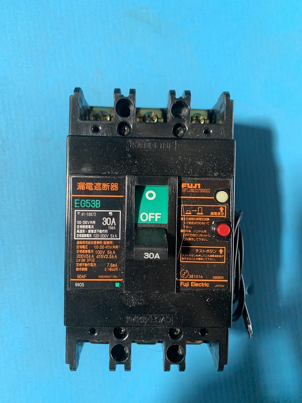 Used fuji electric earth leakage breaker eg53b